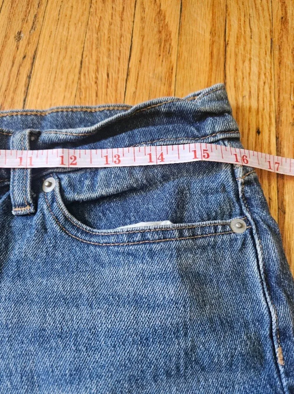 Banana Republic Classic Denim Shorts Size 8 Medium Wash Cuffed Casual